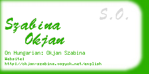 szabina okjan business card